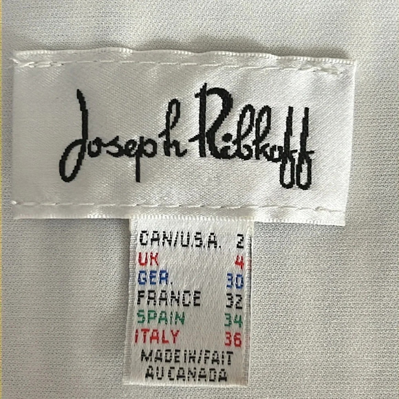 Joseph Ribkoff Jersey Knit Stripes & Solids Zip Front Sheath Dress - Size 2 - Picture 4 of 7